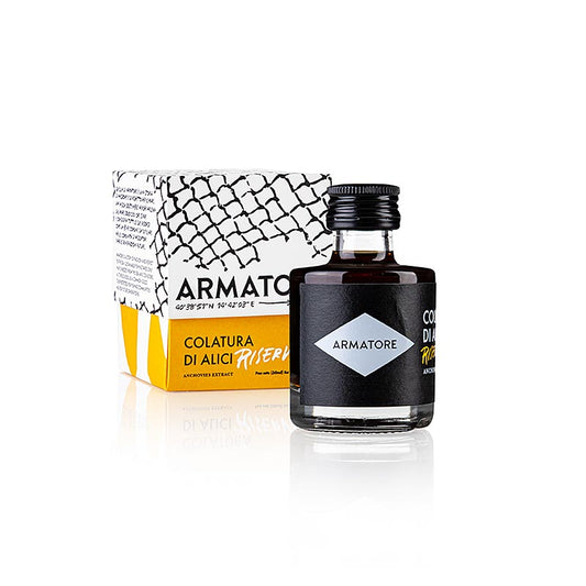 Sauce aux anchois Colatura di Alici di Cetara, 50 ml, d'Armatore - délicatesse italienne traditionnelle et de haute qualité