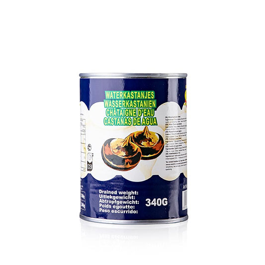 Goldener Löwe Châtaignes d'eau, pelées, entières, 560 g - produit asiatique de haute qualité en boîte, parfait pour les plats exotiques