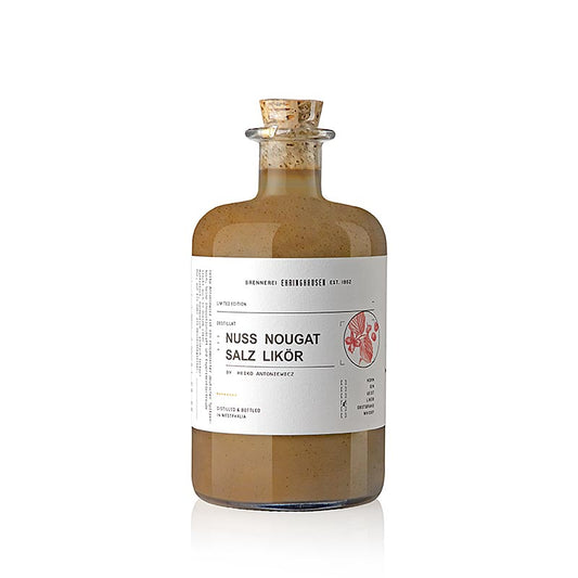 Heiko Antoniewicz - Nuss Nougat Salz Likör, 17 % vol, by Ehringhausen, 500 ml - Une liqueur de haute qualité avec un goût unique de noix et de nougat et un taux d'alcool de 17 %, fabriqué à Ehringhausen, 500 ml