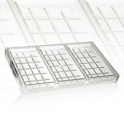 Moule à chocolat "Tablette", 161x78x15mm, 3 pièces, pour env. 200g, Brunner, 1 pc