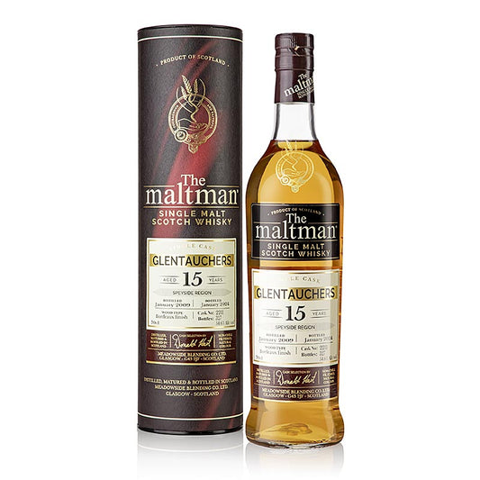 Single Malt Whisky Glentauchers 2009 Signatory, 54,6 % vol, Speyside, 700 ml : Bouteille de whisky single malt de qualité supérieure de la région du Speyside