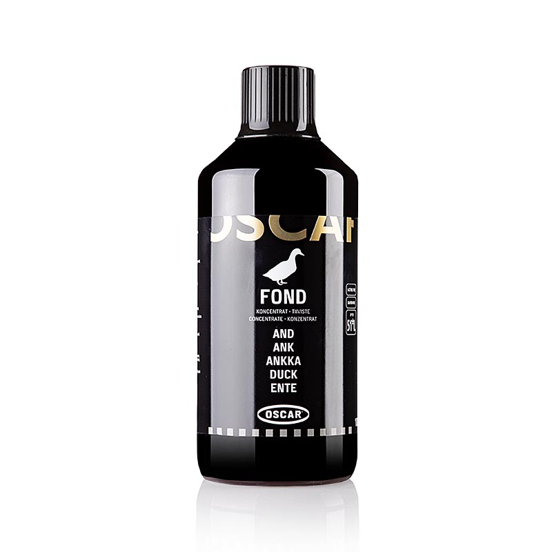 Fond liquide de canard en bouteille de 1 l, concentré Oscar, parfait pour affiner les plats