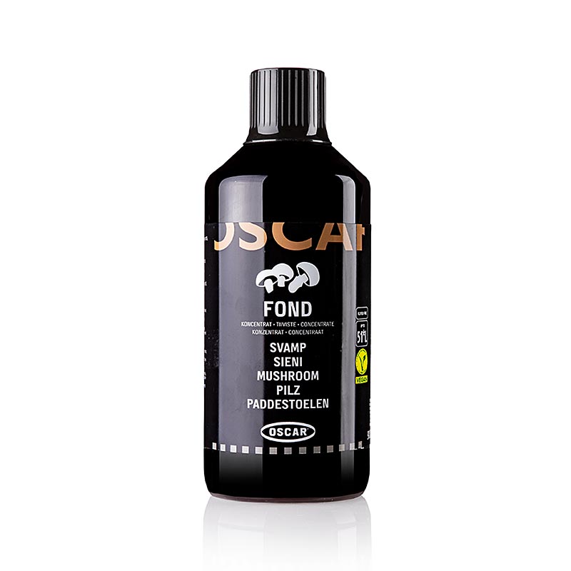 Concentré Oscar - Fond de champignons, liquide, sans gluten (pour environ 51 l), 980 ml | Sauces, soupes, fonds | thungourmet