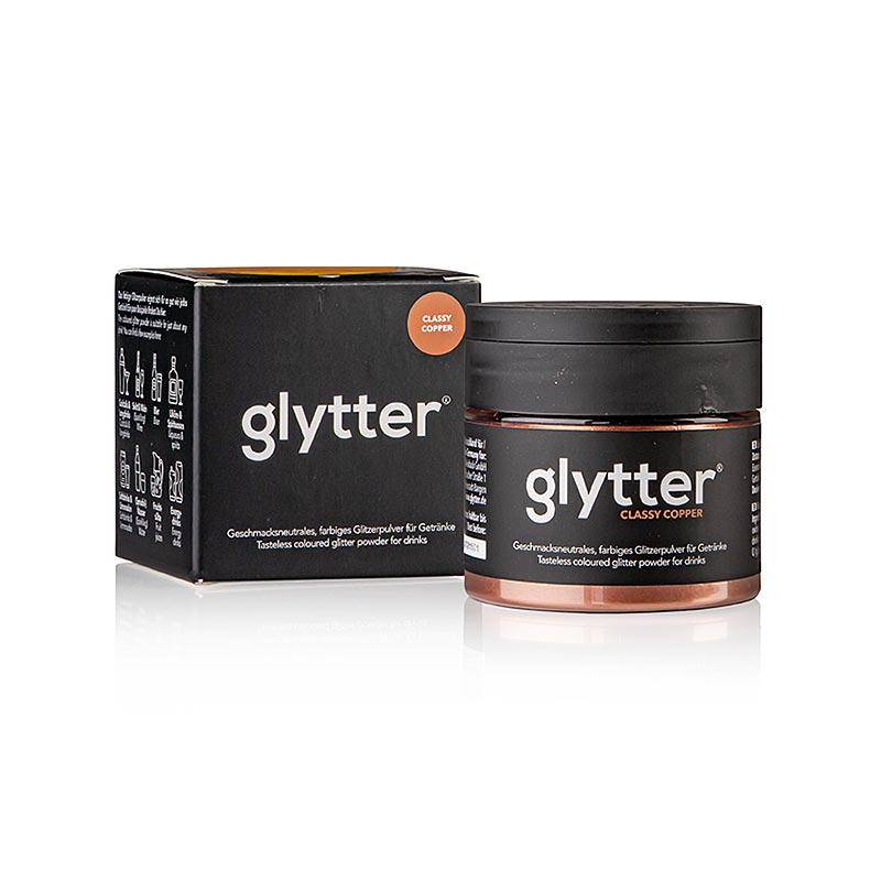 glytter "Classy Copper", Poudre scintillante alimentaire, (cuivre), 10 g