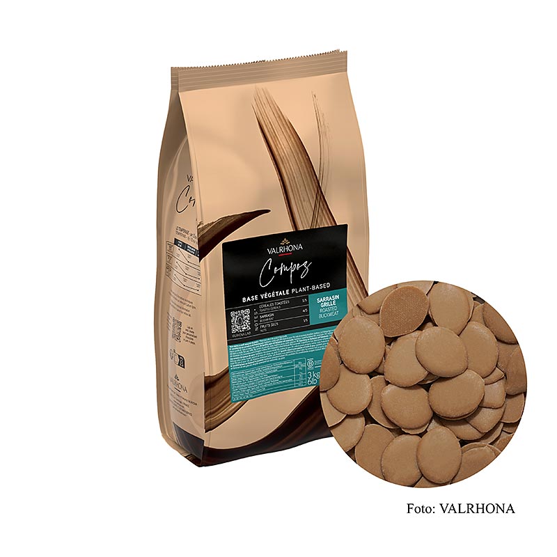Chocolats Valrhona Compoz - Base de sarrasin grillé, Callets, 3 kg