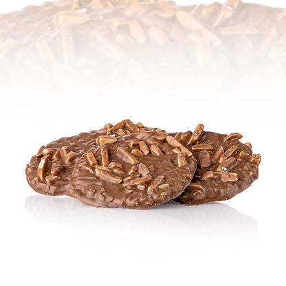 Blattert Mühle Gaufrettes d'épeautre avec éclats d'amandes au chocolat au lait, 150 g