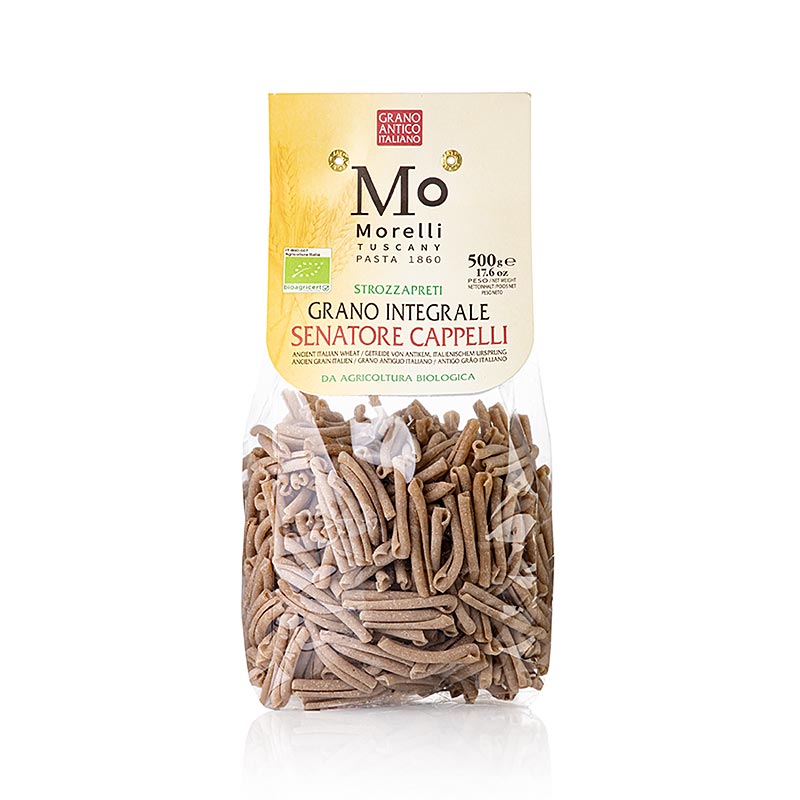 Pâtes Integrali Strozzapreti Senatore, Pâtes complètes, Morelli 1860, BIO, 500 g