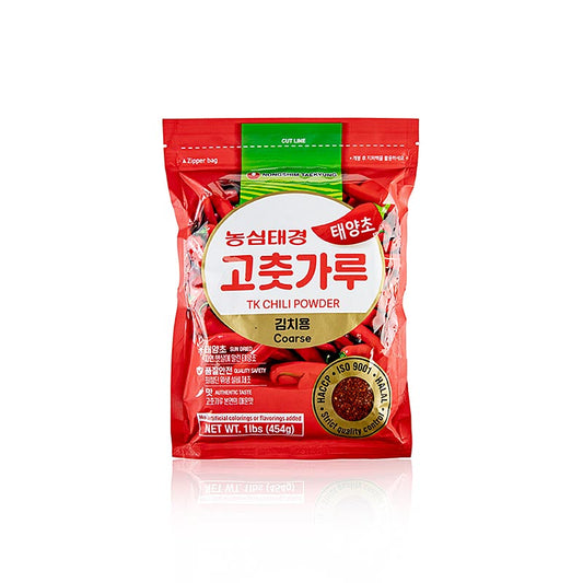 Poudre de piment, grossière, pour p.ex. Kim Chee (KimChi), Nongshim (Gochugaru), 454 g