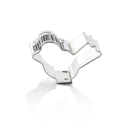 Uccello tagliabiscotti, alto circa 4,5 cm, a forma di robusta taglierina in metallo per creazioni creative di pasticceria