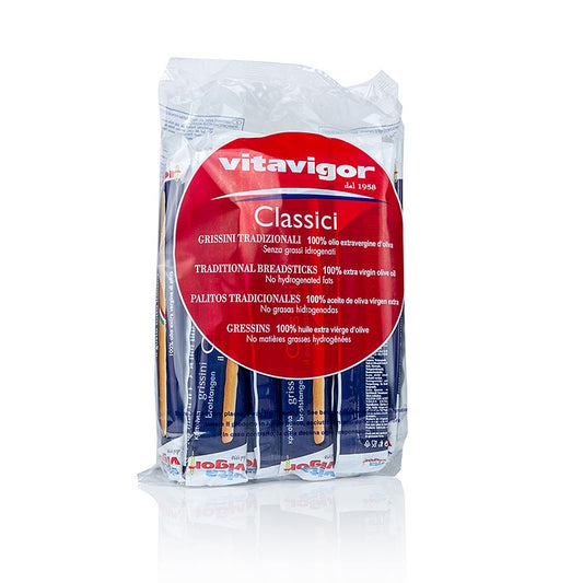 Grissini Tradizionali sottili (40 minibag da circa 3 pezzi), 420 g, circa 32 pezzi.
