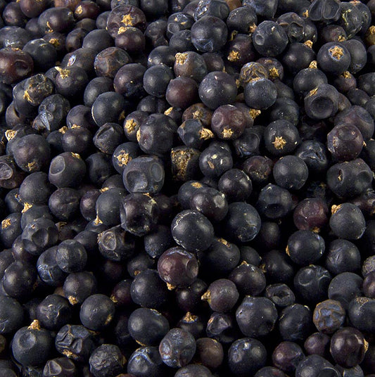 Bacche di ginepro, intere, 1 kg - Bacche speziate, dolci e amare per piatti di selvaggina, crauti e gin