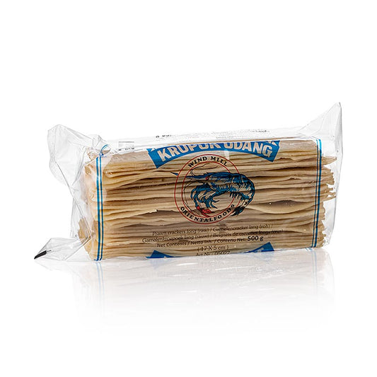 Kroepoek con gamberi, non cotto, grande, Indonesia, 500 g
