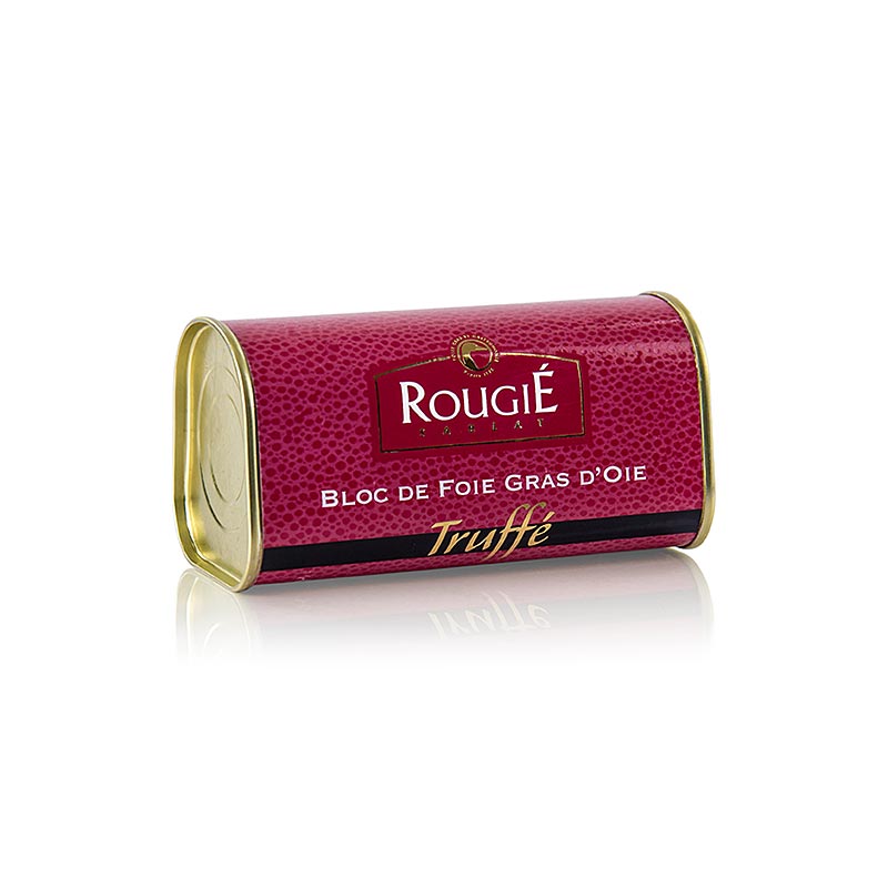 Blocco di foie gras d'oca, 3% tartufo, foie gras, trapezio, Rougié, 210 g