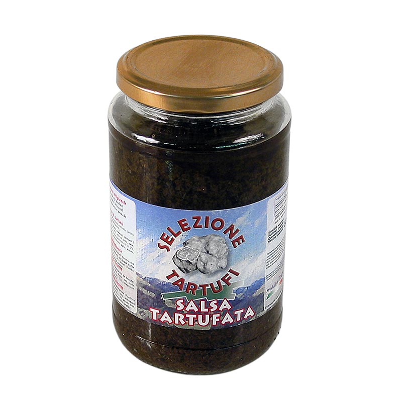 Salsa al tartufo italiana, arricchita con funghi prataioli, tartufi estivi e olive nere