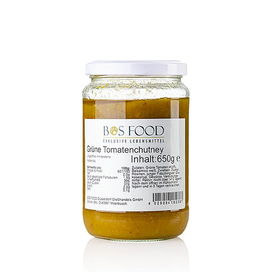 Chutney di pomodori verdi, con aceto balsamico bianco, 650 g