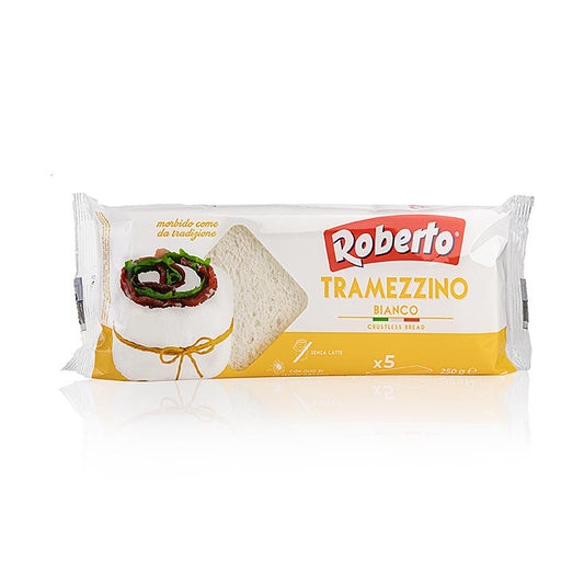 Pane Tramezzini, fetta di circa 10x23cm, 250 g, 5 pezzi.