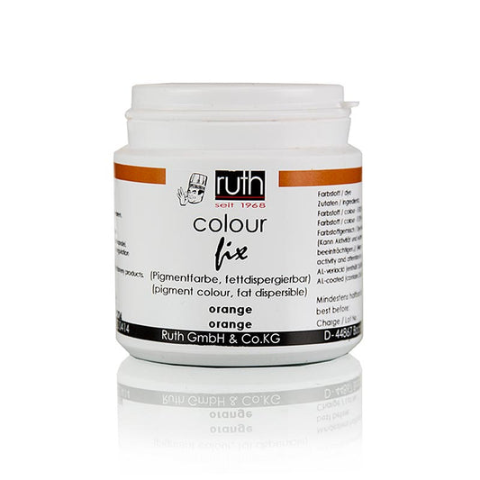 Pigmento color arancio, polvere liposolubile, 9204, Ruth, 20 g - Polvere ultrafine per la colorazione di masse decorative come cioccolato bianco e cocktail.
