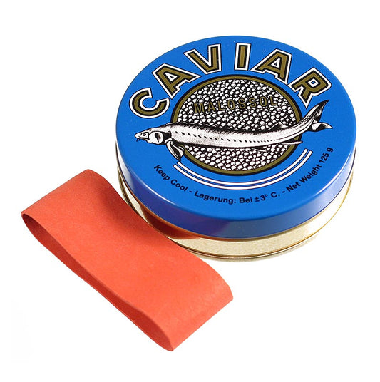 Barattolo per caviale - blu scuro, con guarnizione in gomma, ø 8 cm, per 125 g di caviale, 1 pz.