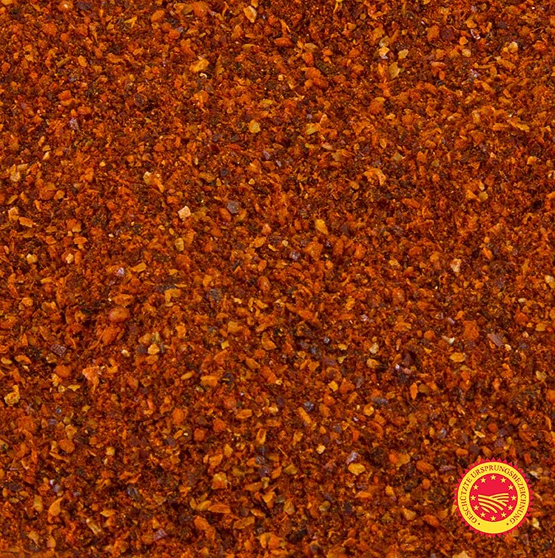 Piment d'Espelette, il "pepe" francese, peperoncino in polvere, DOP, 250 g  Sale, pepe, spezie, aromi, verdure essiccate | thungourmet