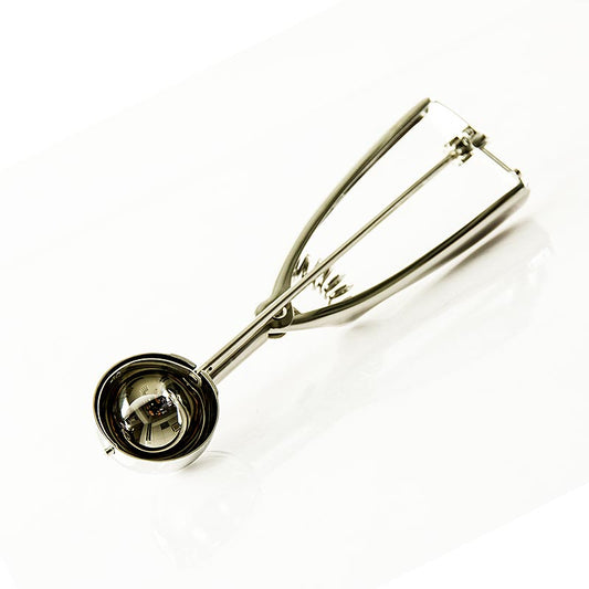 Paletta per gelato 1/10 di litro, ø 66 mm, lunghezza 23,5 cm, acciaio inox, 1 pz.