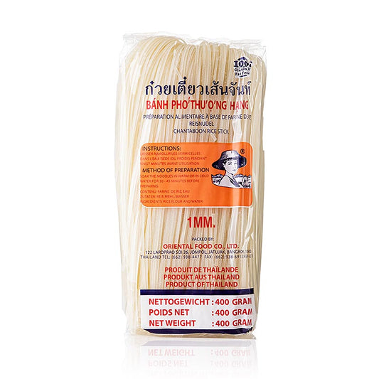 Tagliatelle di riso, larghezza 1 mm, 400 g