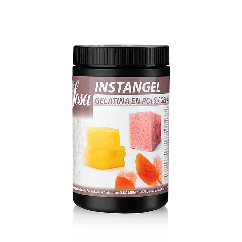 InstantGEL (gelatina in polvere solubile a freddo), 500 g - Gelatina in polvere di alta qualità che inizia a gelificare in liquidi contenenti almeno l'80% di acqua entro 30 minuti ed è ideale per la preparazione di mousse, meringhe e altri dessert 8 g equivalgono a 1 foglio di gelatina