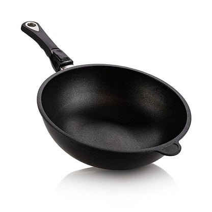 AMT Gastroguss, padella wok, ø 28 cm, altezza 11 cm, con manico rimovibile, 1 pz.