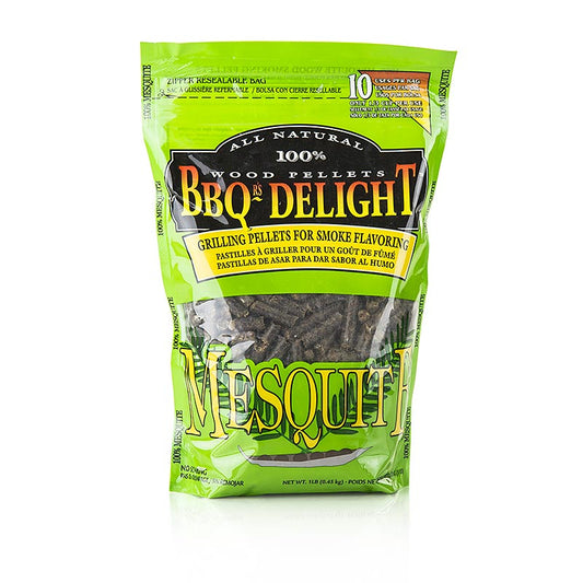 Pellet per affumicatura a base di legno di mesquite, 450 g, per aromi di fumo speziati durante la cottura alla griglia