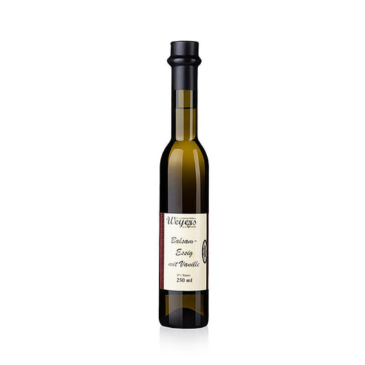 Aceto di vaniglia prodotto con vera vaniglia del Madagascar, 6% di acidità, versatile