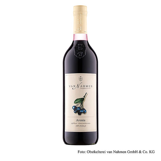 Succo di bacche di aronia, 100% succo diretto, van Nahmen, biologico, 750 ml