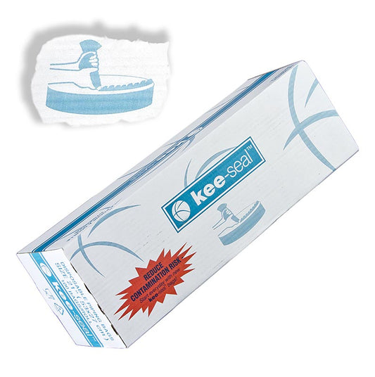 Sacchetti monouso Kee-Seal con superficie antiscivolo, doppia cucitura e interno sterile, adatti a temperature da -30°C a +110°C e adatti al microonde