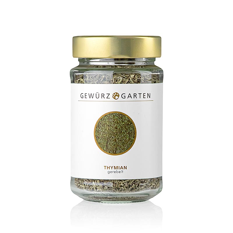 Timo Gewürzgarten, strofinato, 45 g - Un ingrediente importante nella cucina europea, soprattutto nell'Europa meridionale, in Francia e nell'Europa centrale Può essere utilizzato in zuppe, salse, stufati, pesce, pollame, uova e mix di spezie per salsicce