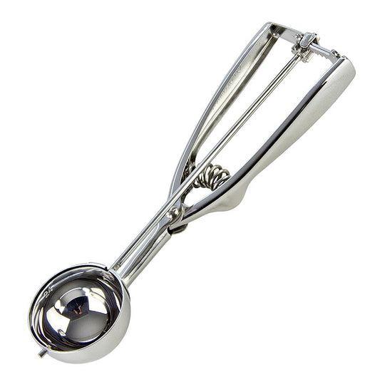 Paletta per gelato professionale in acciaio inox con capacità di 1/24 di litro, diametro di 50 mm e lunghezza di 22 cm, ideale per versare e servire il gelato Realizzata in resistente acciaio inox, perfetta per l'uso domestico e nel settore della ristorazione