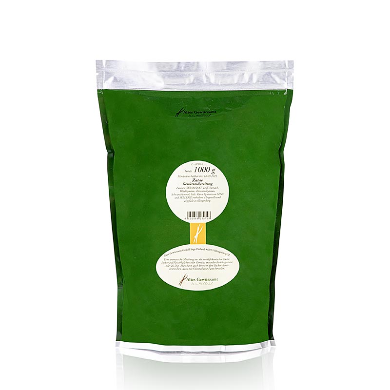 Preparato per spezie Zatar, 1 kg Altes Gewürzamt OG, 1 kg - Miscela aromatica di erbe essiccate, sesamo e sumac, ideale per condire pane, carne e verdure, per un sapore autentico ed esotico nella cucina orientale.