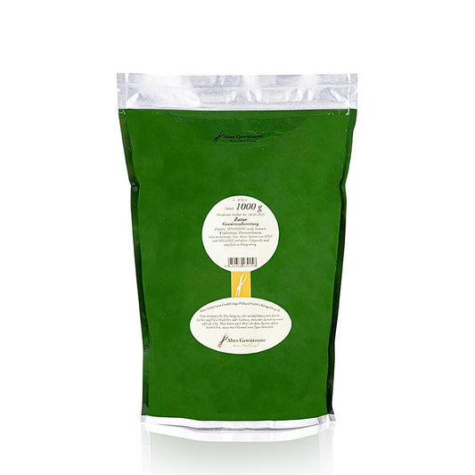 Preparato per spezie Zatar, 1 kg Altes Gewürzamt OG, 1 kg - Miscela aromatica di erbe essiccate, sesamo e sumac, ideale per condire pane, carne e verdure, per un sapore autentico ed esotico nella cucina orientale.