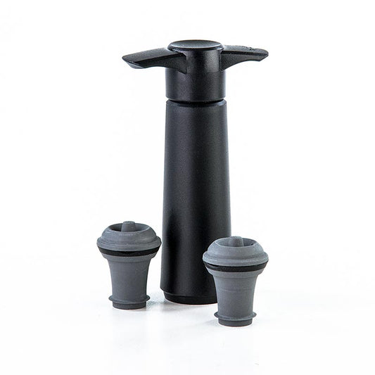 Pompa per vino Vacu Vin, per trafilatura sottovuoto, con 2 tappi, 1 pz - Pompa per la conservazione delle bottiglie di vino con tappo in gomma per vino fresco Basta pompare fuori l'aria fino a quando non si avverte resistenza Ideale per le bottiglie di vino aperte Tappo di ricambio: articolo 38494