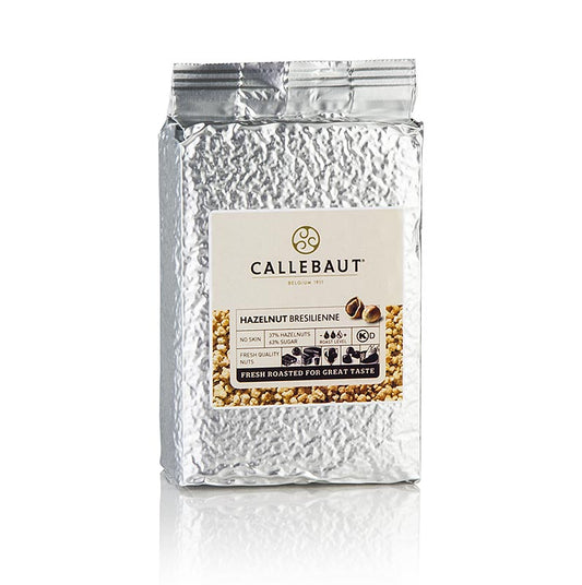 Immagine di un croccante di nocciole da 1 kg con zucchero caramellato e nocciole, adatto per pasticceria, dolciumi, gelati, dessert, torte, creme, crostate e pasticcini