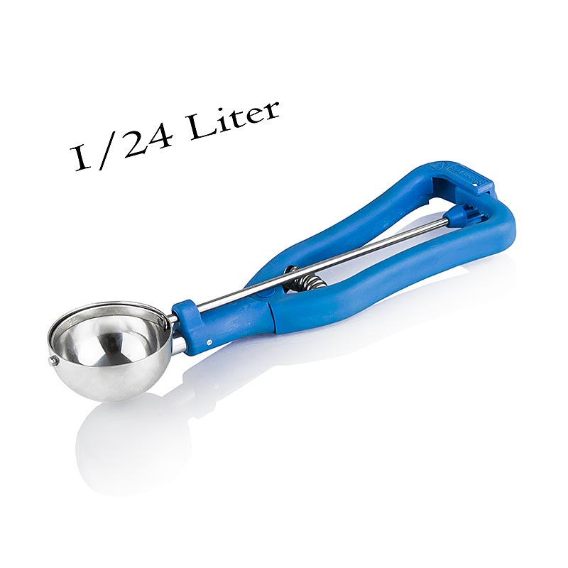 Paletta per gelato 1/24 litri, ø 51 mm, lunghezza 20 cm, acciaio inox/plastica, 1 pz.