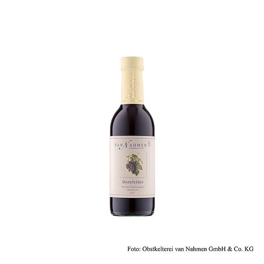 Succo d'uva Dornfelder, rosso, 100% succo diretto, van Nahmen, biologico, 250 ml