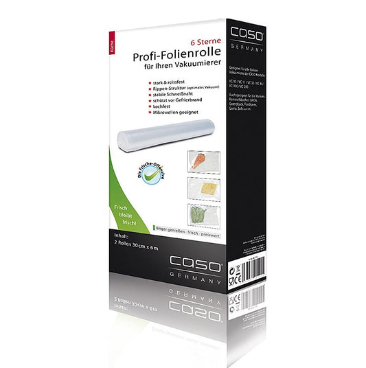 Rotoli sottovuoto con canali d'aria per FastVac, 30x600cm, proteggono dalle bruciature da congelamento, lavabili in lavastoviglie