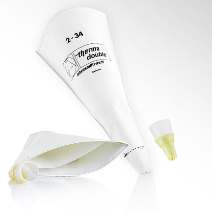 Sacchetto per piping, con 2 camere, NR.2, 34 cm, incl. beccuccio doppio, 1 pz.