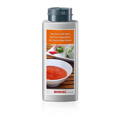 Salsa BBQ agrodolce WIBERG, fruttata all'albicocca con un pizzico di peperoncino, 695 ml