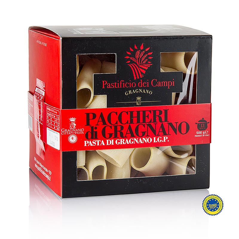Pastificio dei Campi - N.55 Paccheri (mezzi cannelloni), Pasta di Gragnano, IGP/PDO, 500 g
