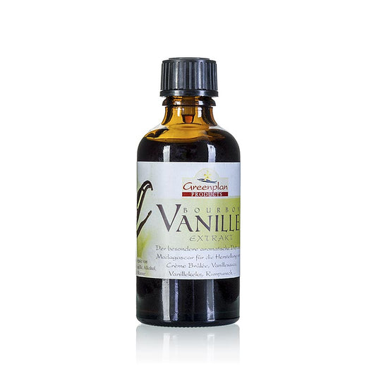 Estratto di vaniglia Bourbon, senza granelli, spremuto a freddo, dal Madagascar, 50 ml - Esaltate i vostri dessert e le vostre salse esotiche con il sapore intenso della regina delle spezie, la vaniglia Bourbon del Madagascar.