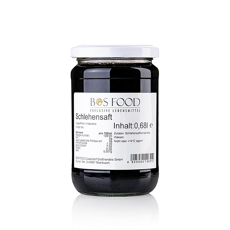 Succo di prugnola BOS FOOD, naturale e non zuccherato, 680 ml