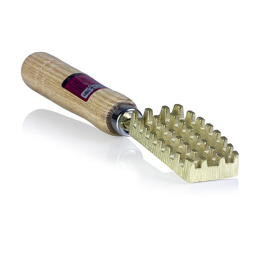 Squamatore per pesci con manico in legno, grande, 1 pz - Uno strumento per la rimozione delle squame dai pesci senza sforzo, in modo accurato e rapido