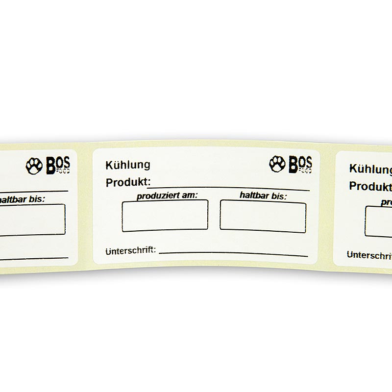 Etiketten Kühlung für den Kühlbereich mit Aqua-Label Qualität, 500 Stück