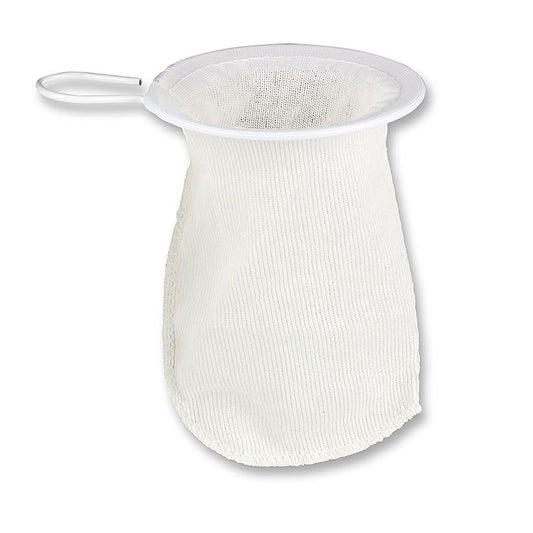 Colino a maglie strette per tè, fiori o ingredienti nei liquidi, con gancio in filo metallico per essere appeso al bordo della pentola, facile da pulire, disponibile in diverse dimensioni