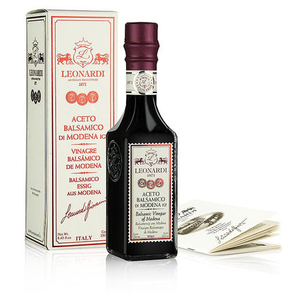 Leonardi - Aceto Balsamico di Modena IGP, Francobollo, 6 anni, 250 ml