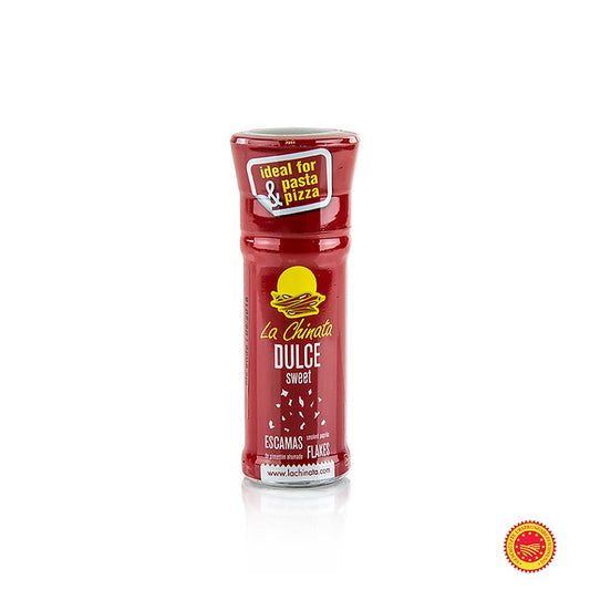 Fiocchi di paprika - Pimenton de la Vera DOP, affumicato, dolce, mulino, la Chinata, 24 g - Specialità spagnola, affumicata tradizionalmente su legno di quercia per un sapore unico e stabilità del colore, ideale per la cucina mediterranea e la produzione di salsicce